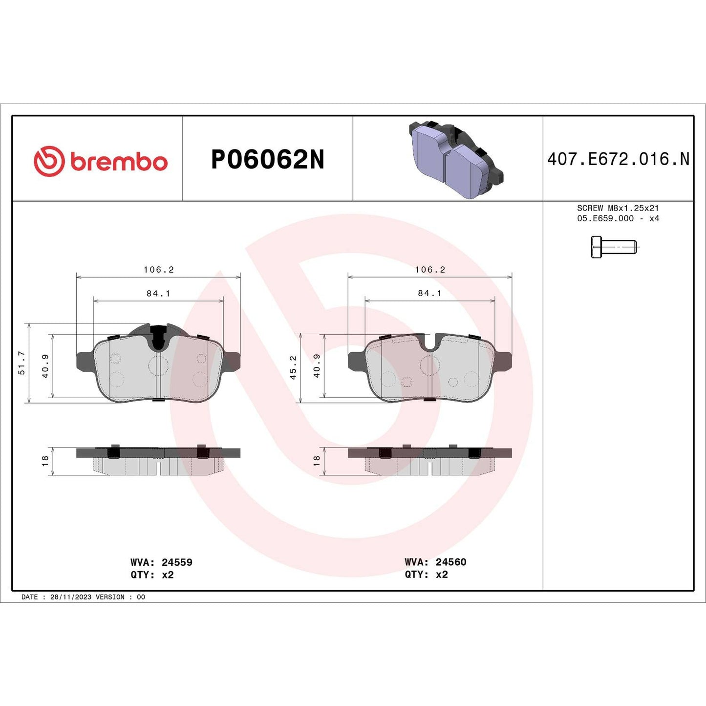 Brembo Disc Brake Pad