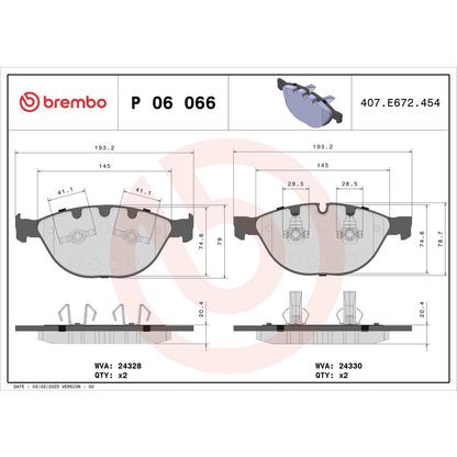 Brembo Disc Brake Pad Set P06066