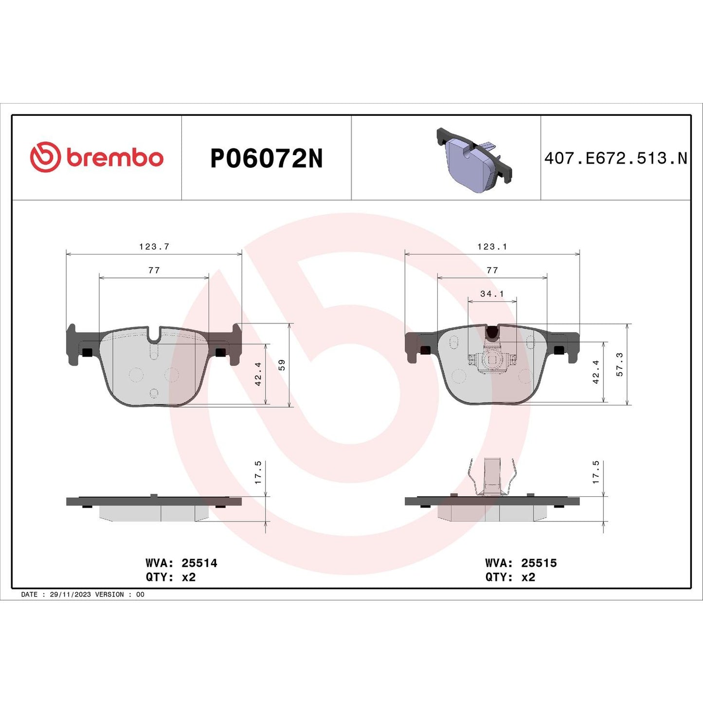 Brembo Disc Brake Pad