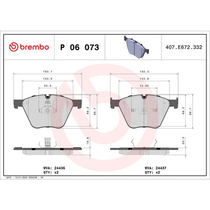 Brembo Disc Brake Pad Set P06073