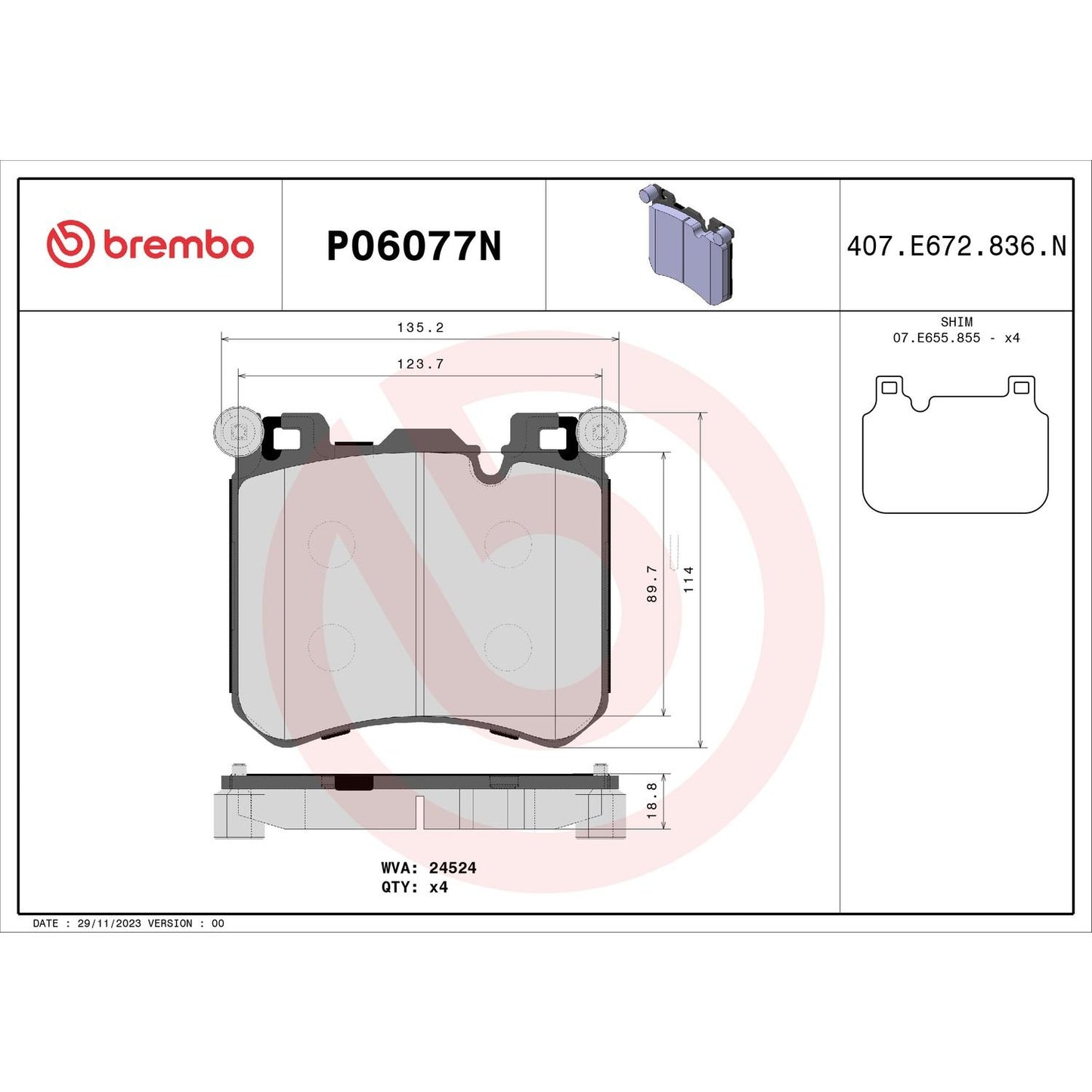 Brembo Disc Brake Pad