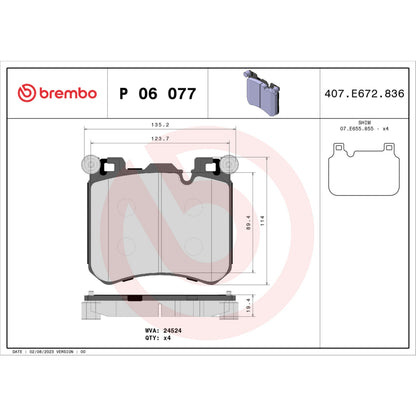 Brembo Disc Brake Pad Set P06077