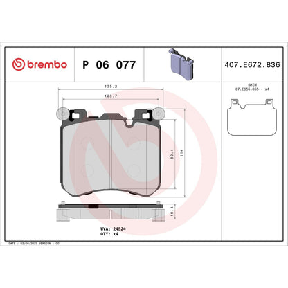 Brembo Disc Brake Pad Set P06077