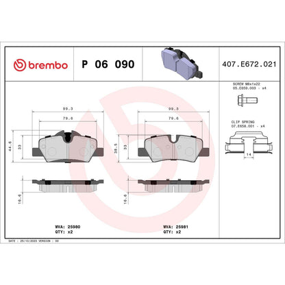 Brembo Disc Brake Pad Set P06090