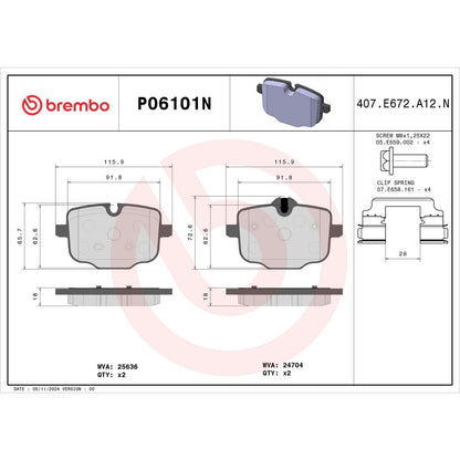 Brembo Disc Brake Pad Set P06101N