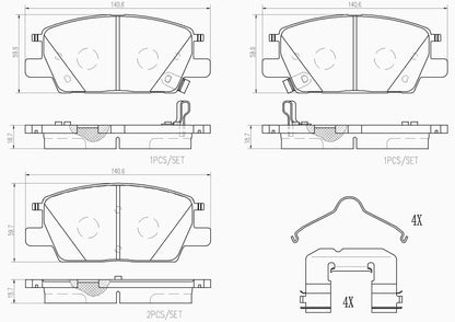 Brembo Disc Brake Pad Set P07016N