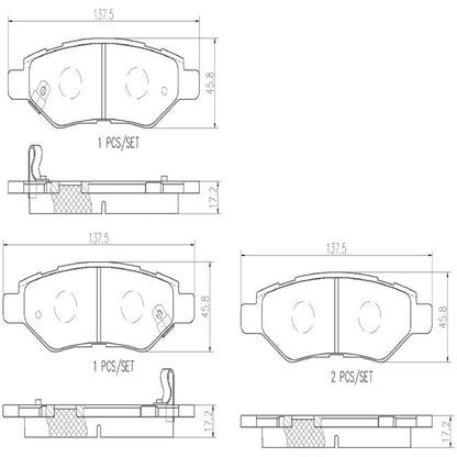 Brembo Disc Brake Pad Set P09014N