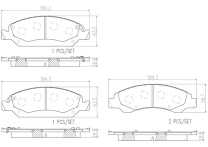 Brembo Disc Brake Pad Set P09015N