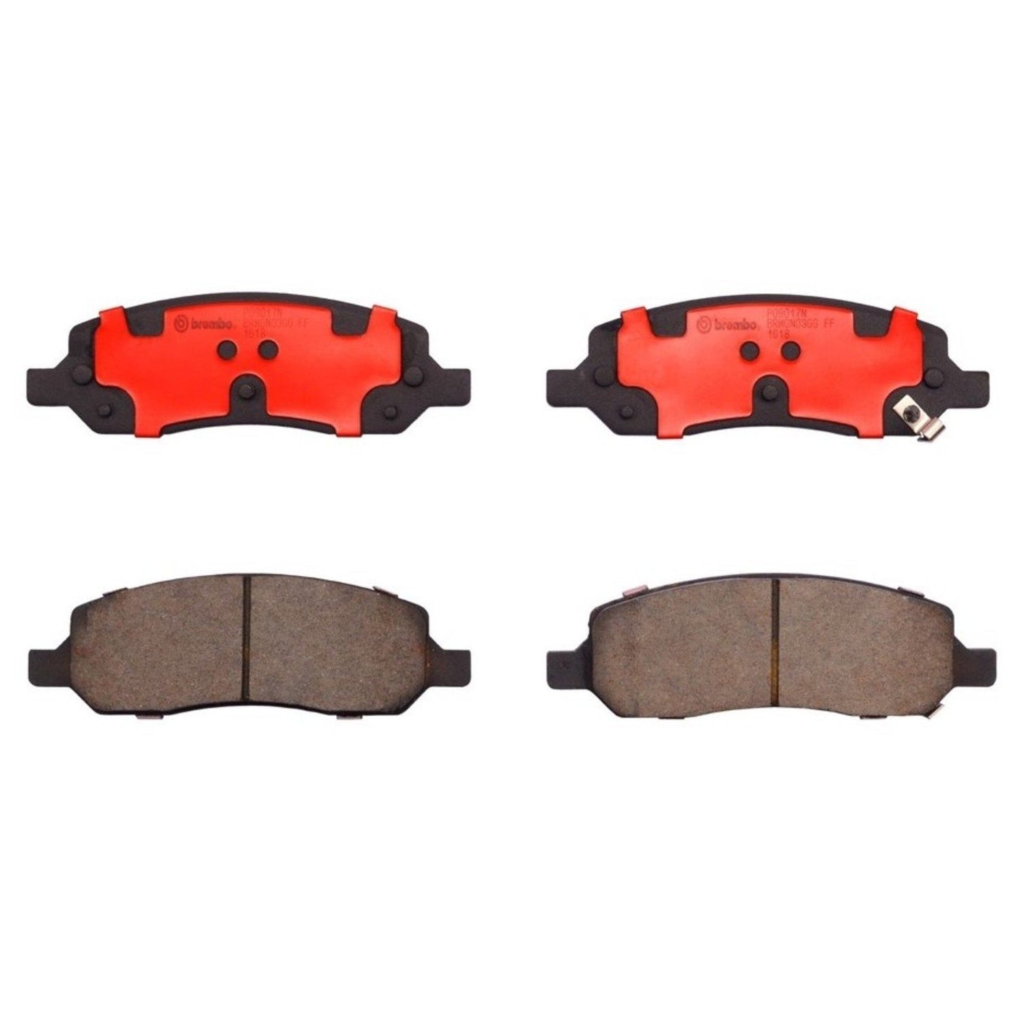 Brembo OE Brembo 06-11 Buick Lucerne Cadillac DTS Rear Premium NAO Ceramic OE Equivalent Pad P09017N