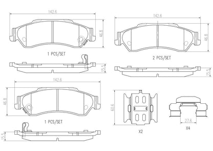 Brembo Disc Brake Pad Set P10002N
