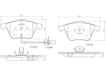 Brembo Disc Brake Pad Set P10012N