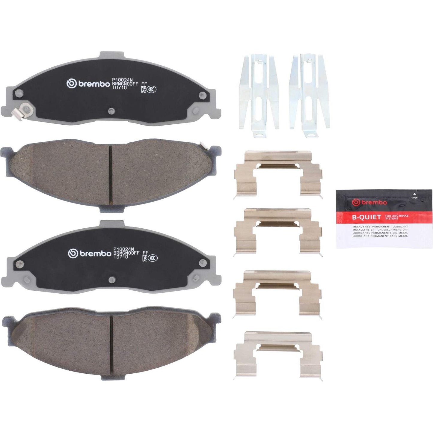Brembo OE Brembo 98-02 Chevrolet Camaro/Pontiac Firebird Front Premium NAO Ceramic OE Equivalent Pad P10024N