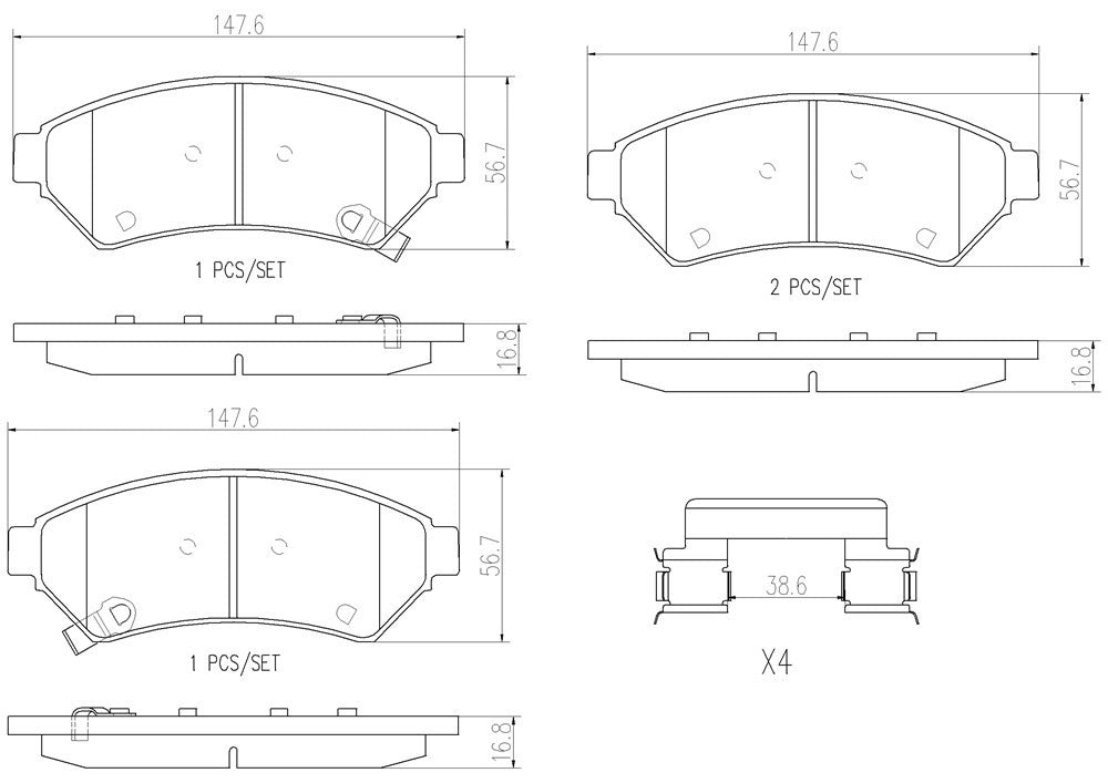 Brembo Disc Brake Pad Set P10033N