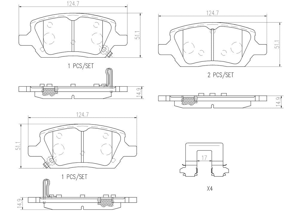 Brembo Disc Brake Pad Set P10035N