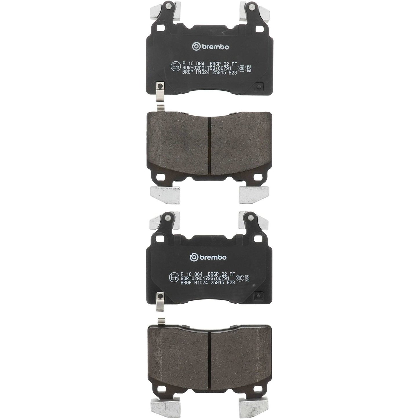Brembo OE Brembo 10-19 Chevy Camaro/15-19 Corvette/12-21 Tesla S Front Premium Low-Met OE Equivalent Pad P10064