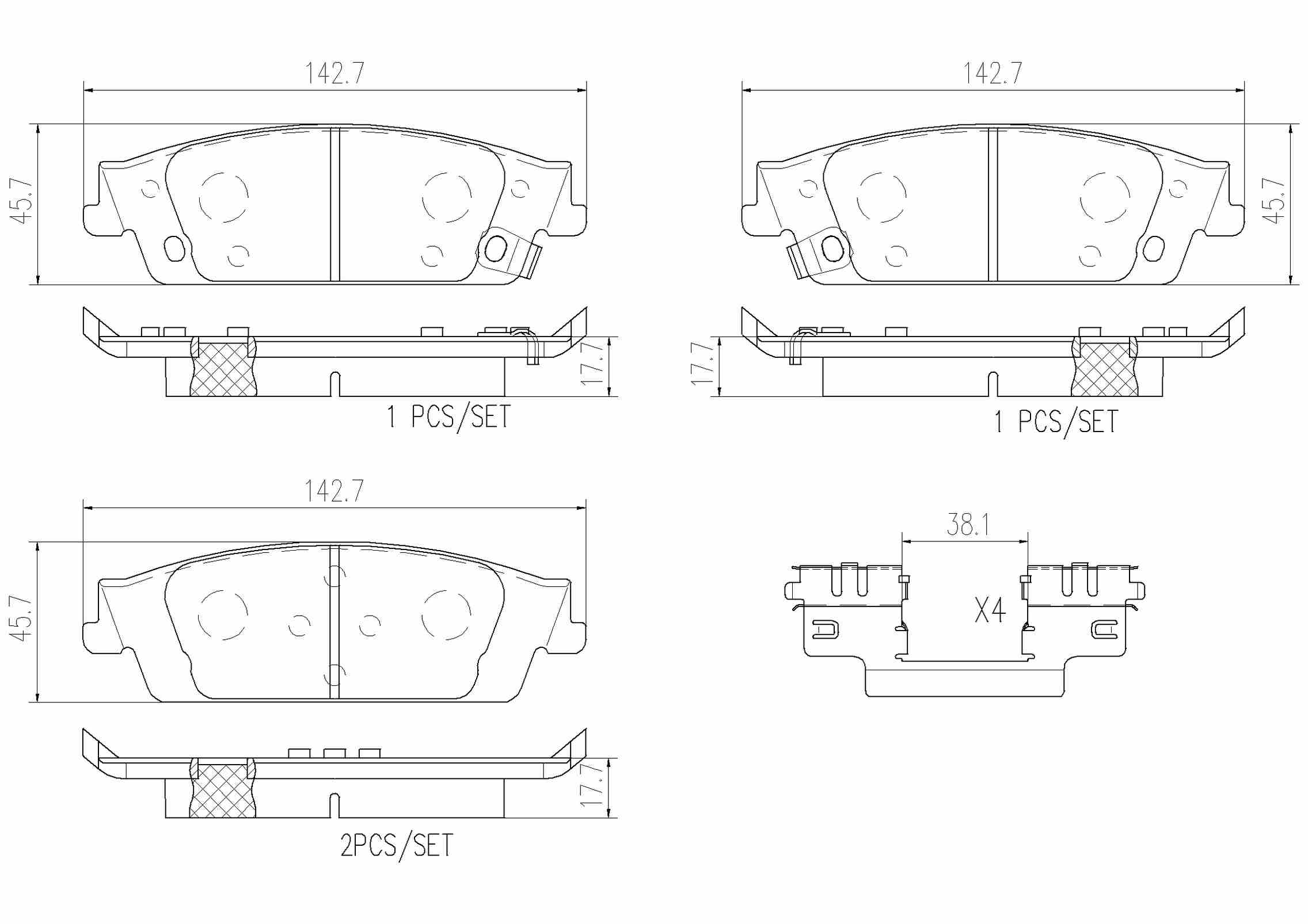 Brembo Disc Brake Pad Set P10068N