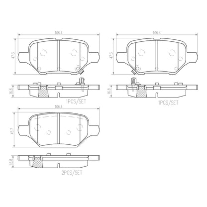 Brembo Disc Brake Pad Set P10079N