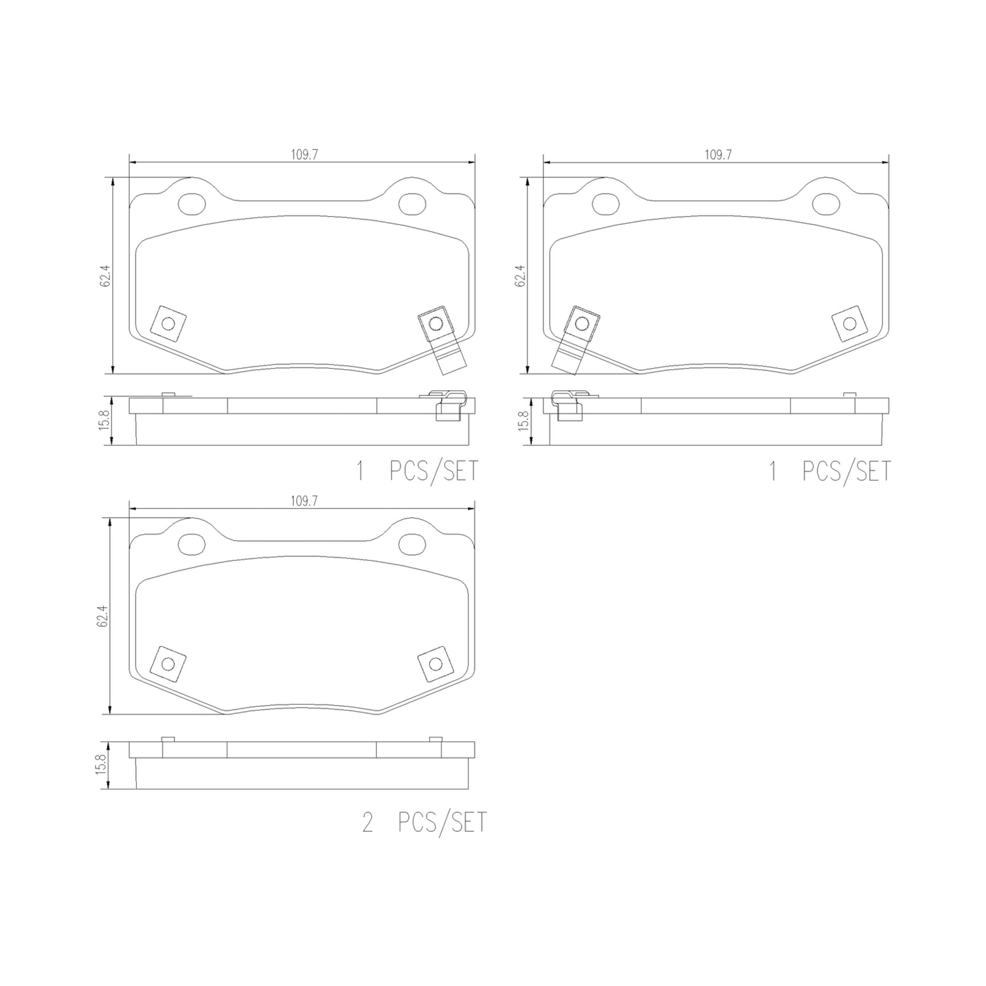 Brembo Disc Brake Pad Set P10090N image 3
