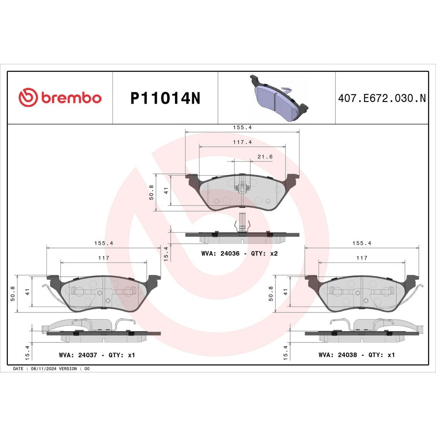 Brembo Disc Brake Pad