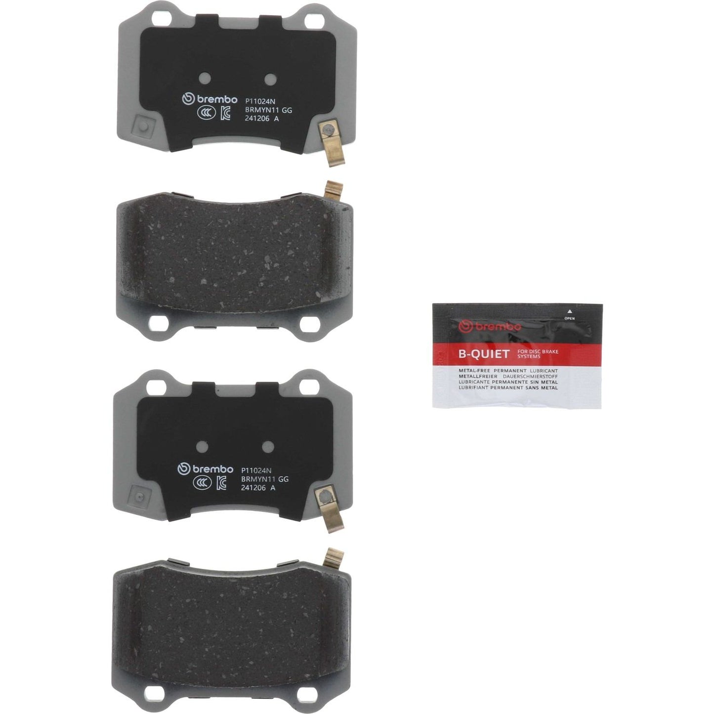 Brembo OE Brembo 04-07 Cadillac CTS Premium NAO Ceramic OE Equivalent Pad - Rear P11024N