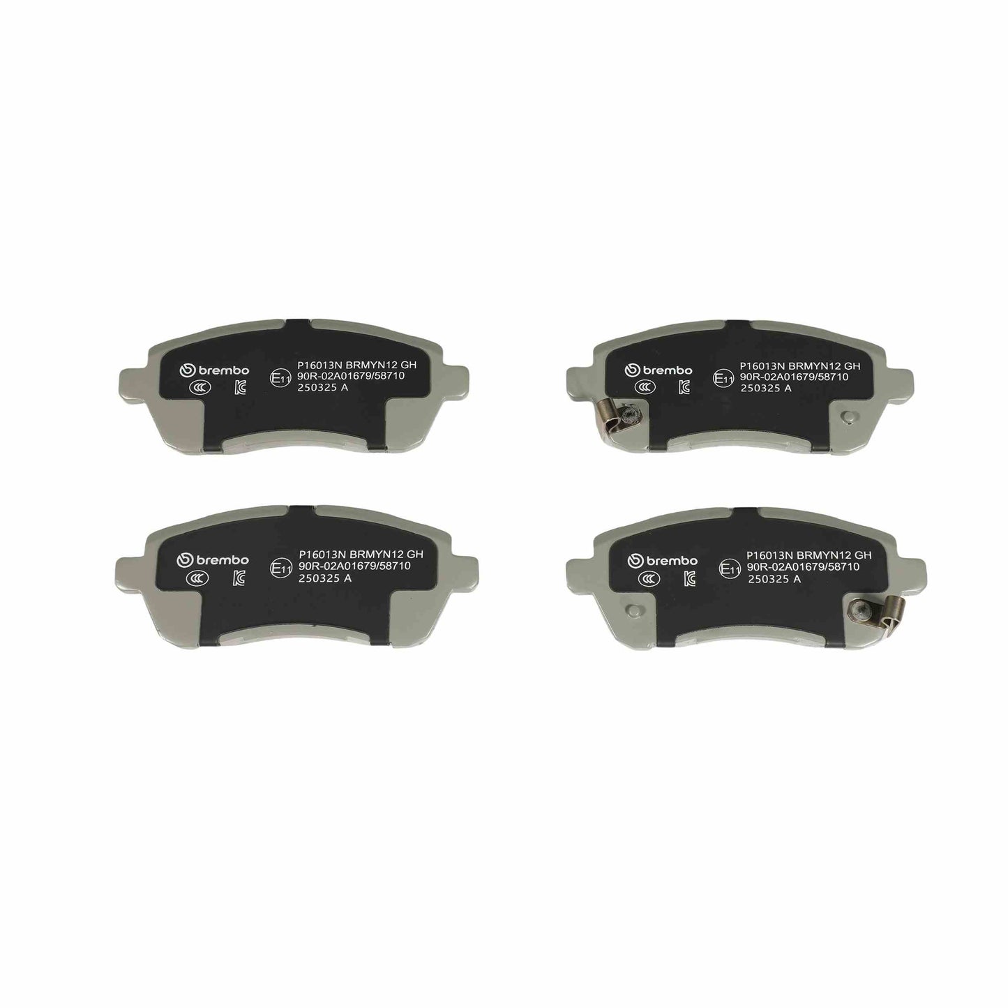 Brembo OE Brembo 11-14 Mazda 2 Front Premium NAO Ceramic OE Equivalent Pad P16013N
