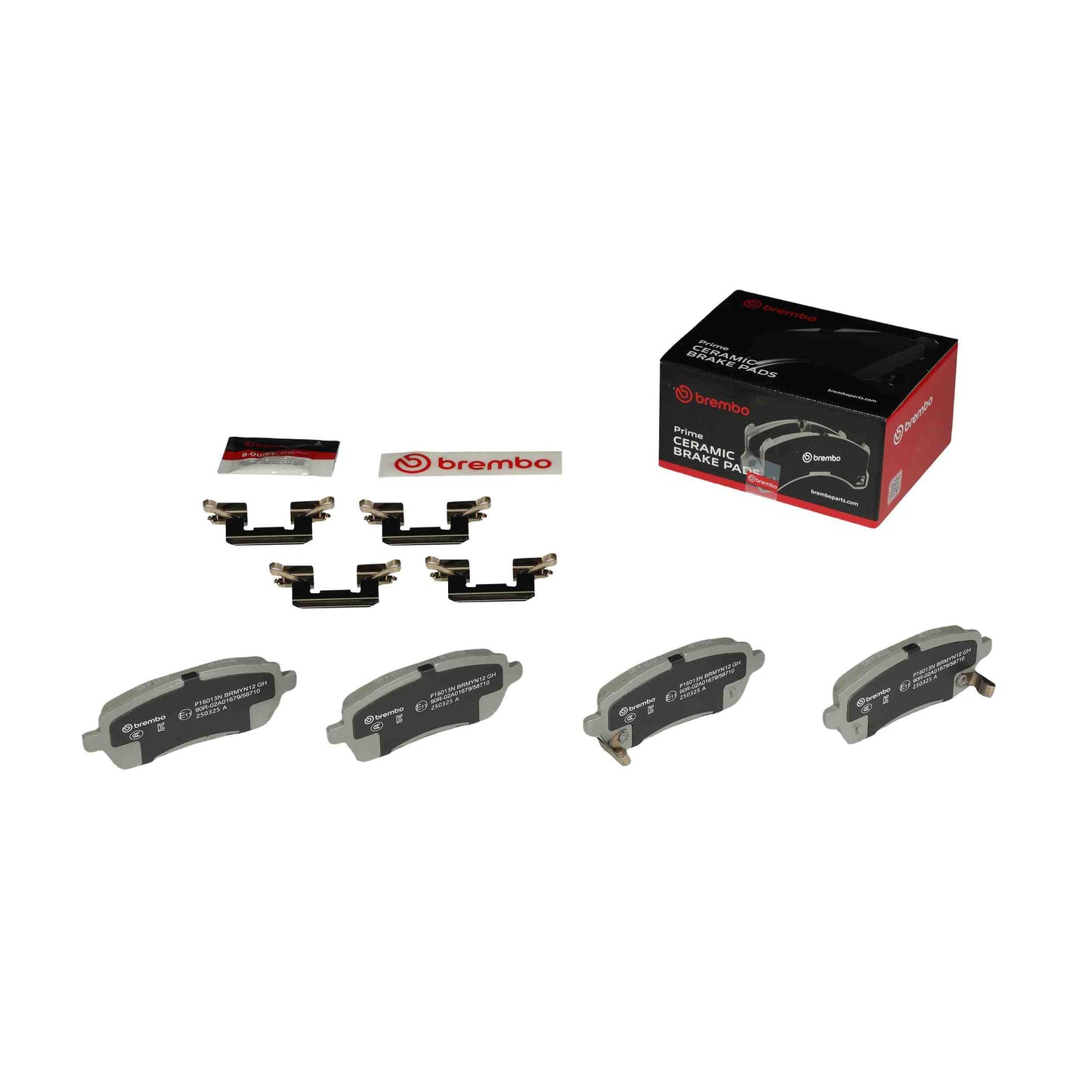 Brembo OE Brembo 11-14 Mazda 2 Front Premium NAO Ceramic OE Equivalent Pad P16013N