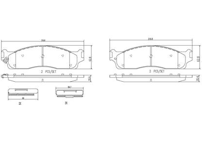 Brembo Disc Brake Pad Set P18008N