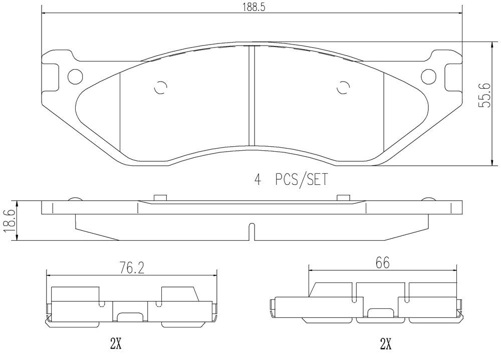 Brembo Disc Brake Pad Set P18026N