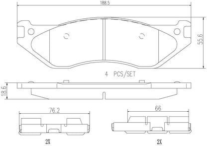 Brembo Disc Brake Pad Set P18026N