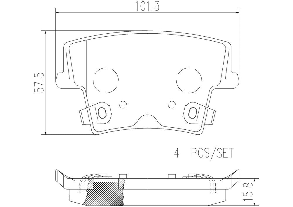 Brembo Disc Brake Pad Set P18033N