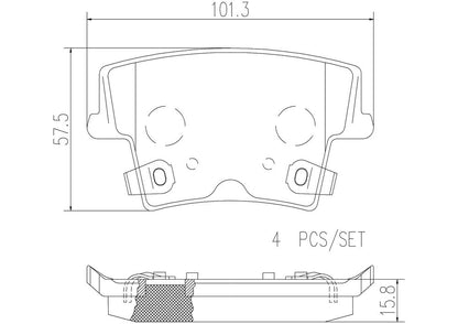Brembo Disc Brake Pad Set P18033N