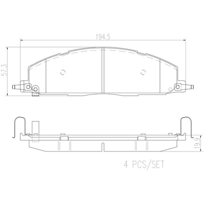 Brembo Disc Brake Pad Set P18036N