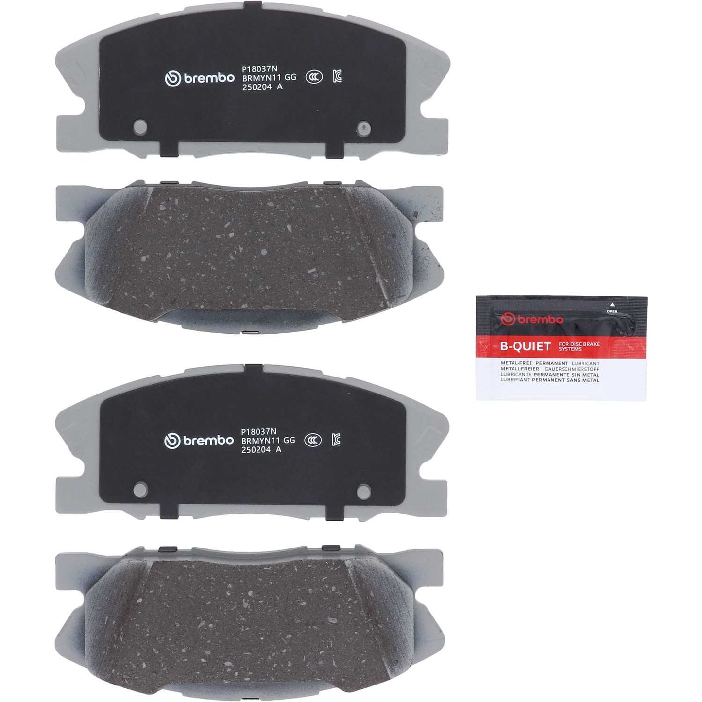 Brembo OE Brembo 14-20 Dodge Charger Front Premium NAO Ceramic OE Equivalent Pad P18037N