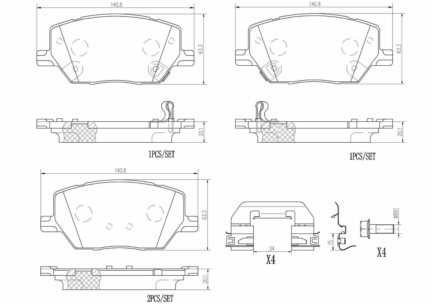 Brembo Disc Brake Pad Set P23164N