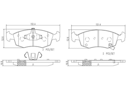 Brembo Disc Brake Pad Set P23168N