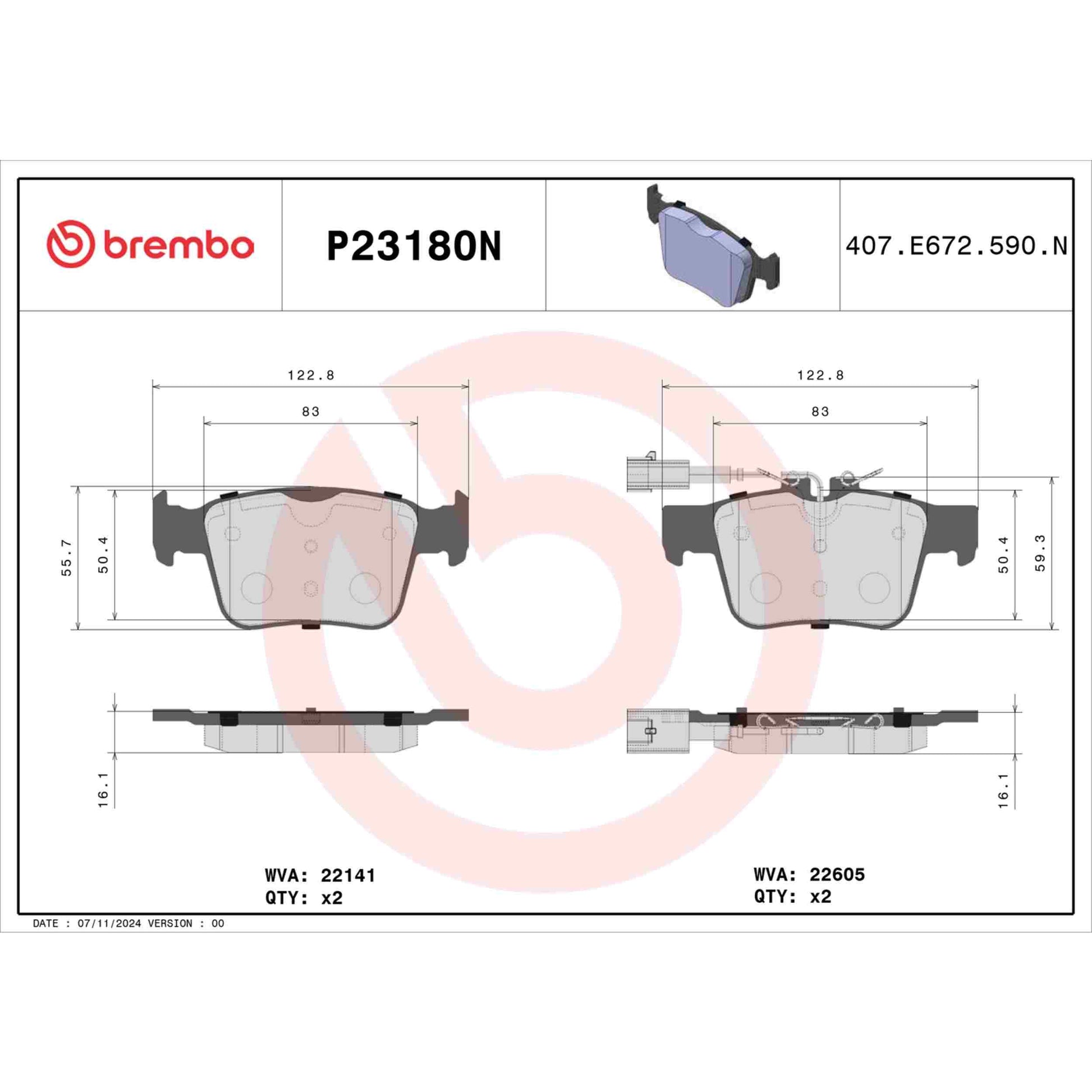 Brembo P23180N product image