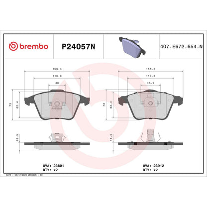 Brembo Disc Brake Pad Set P24057N