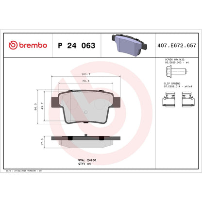 Brembo Disc Brake Pad Set P24063