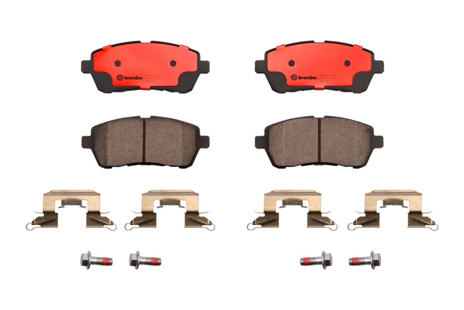 Brembo OE Brembo 11-19 Ford Fiesta Front Premium NAO Ceramic OE Equivalent Pad P24072N