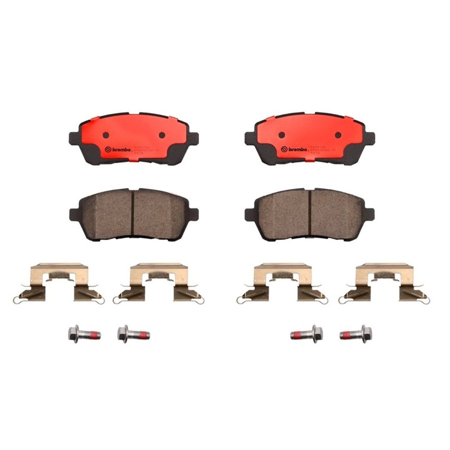 Brembo OE Brembo 11-19 Ford Fiesta Front Premium NAO Ceramic OE Equivalent Pad P24072N