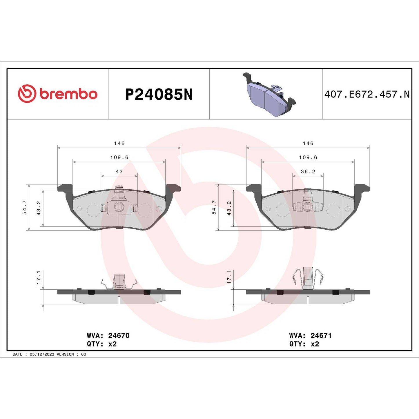 Brembo Disc Brake Pad