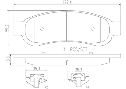Brembo Disc Brake Pad Set P24117N