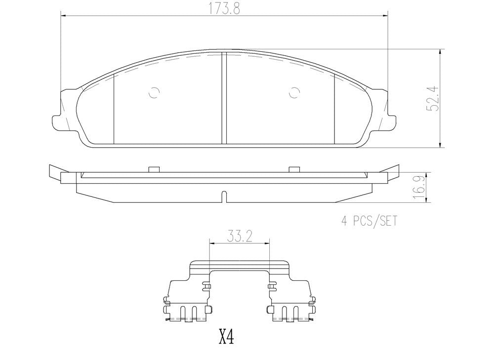 Brembo Disc Brake Pad Set P24120N