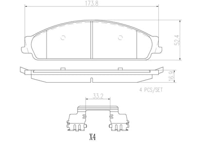 Brembo Disc Brake Pad Set P24120N