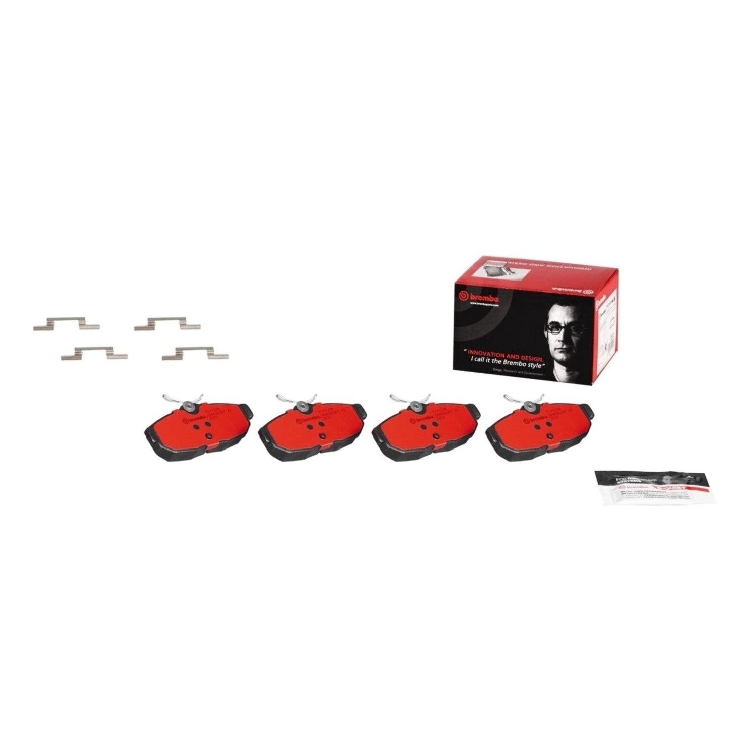 Brembo OE Brembo 05-12 Ford Mustang Rear Premium NAO Ceramic OE Equivalent Pad P24122N