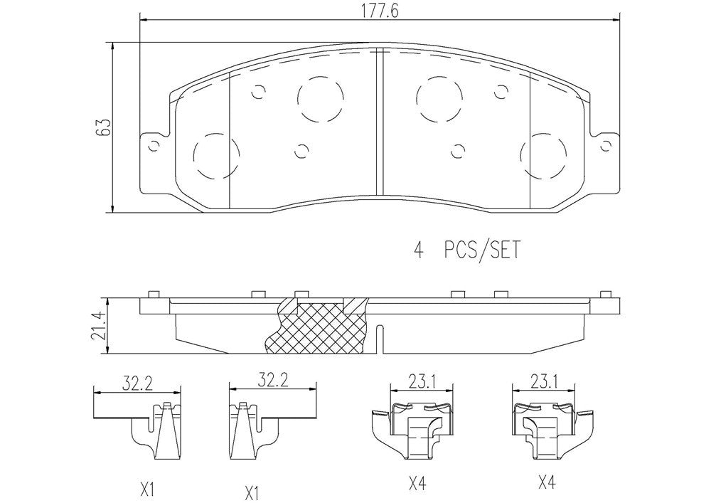 Brembo Disc Brake Pad Set P24130N