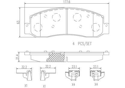 Brembo Disc Brake Pad Set P24130N