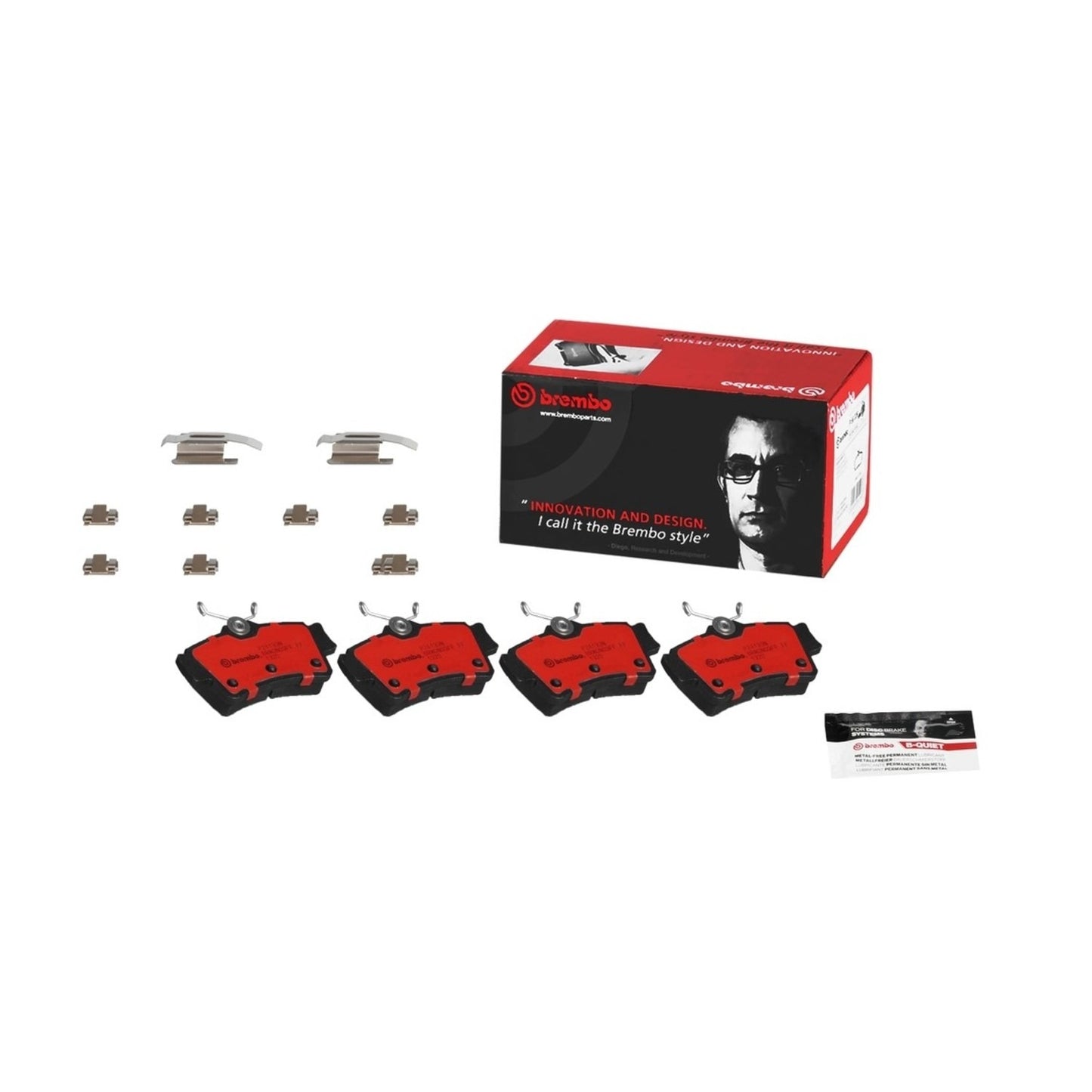 Brembo OE Brembo 94-04 Ford Mustang Rear Premium NAO Ceramic OE Equivalent Pad P24133N