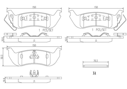 Brembo Disc Brake Pad Set P24137N