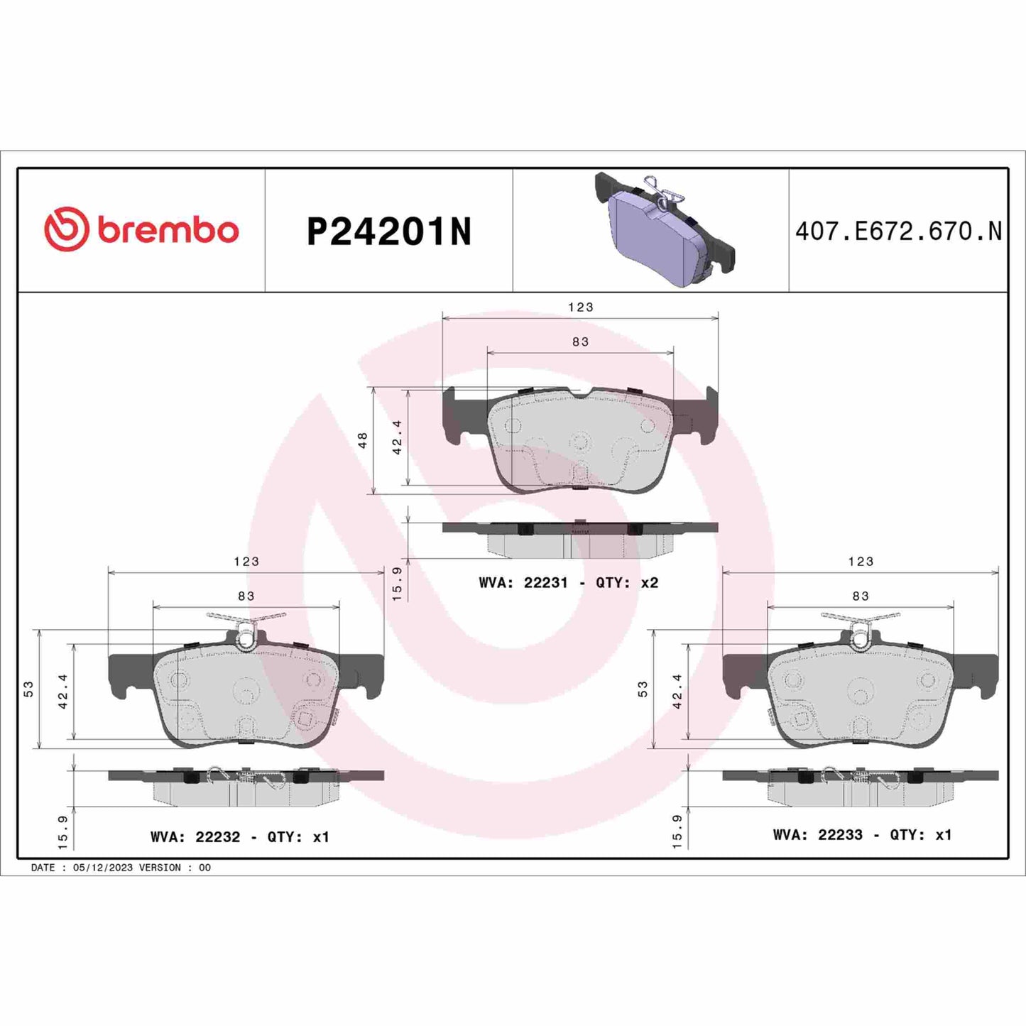 Brembo P24201N product image